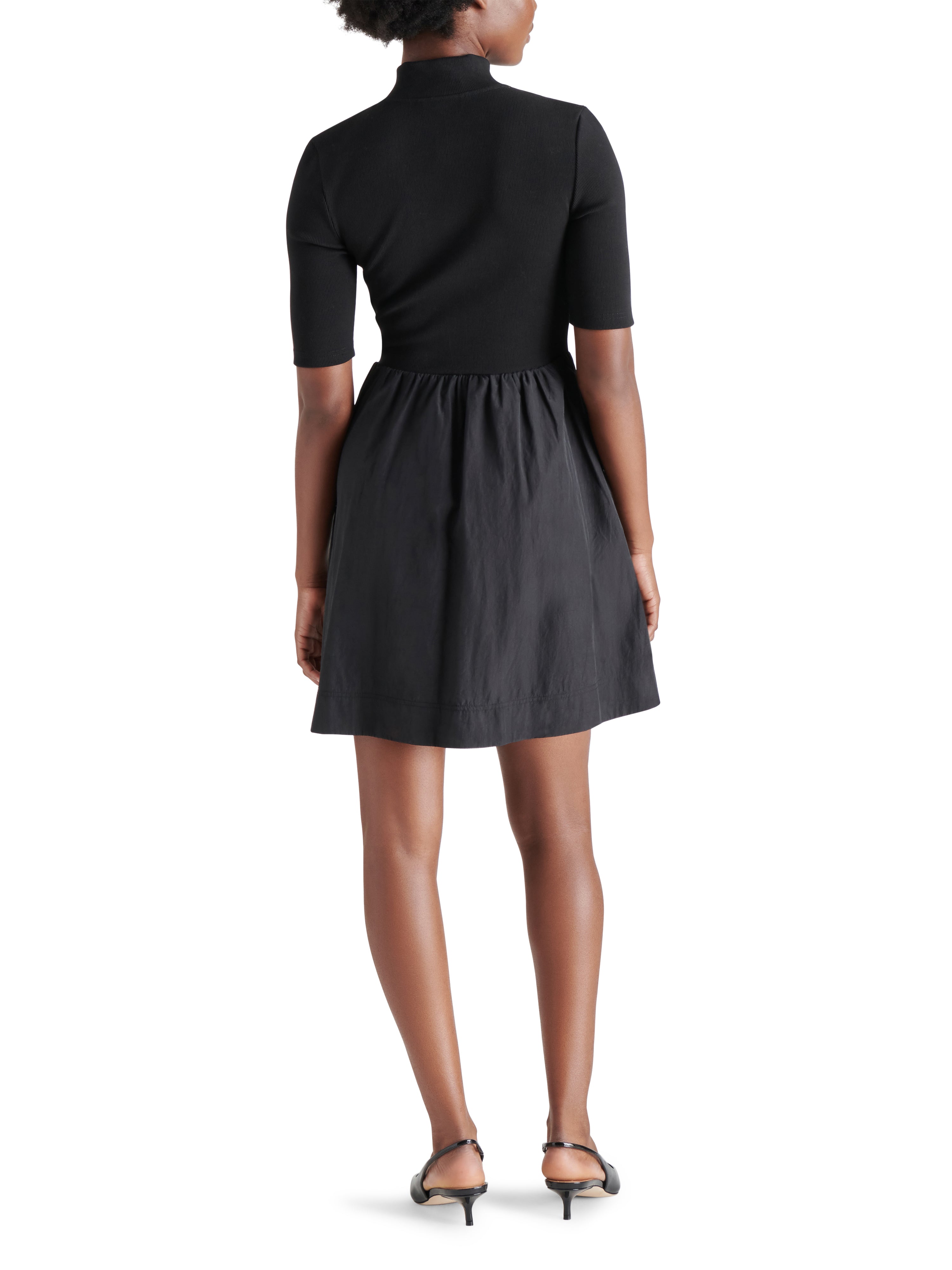 Berlina Mix Media Mini Dress Black