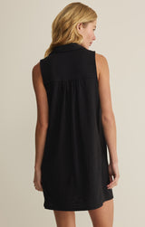 New Light Textured Mini Dress Black