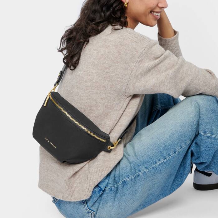 Nylon Luxe Belt Bag Black