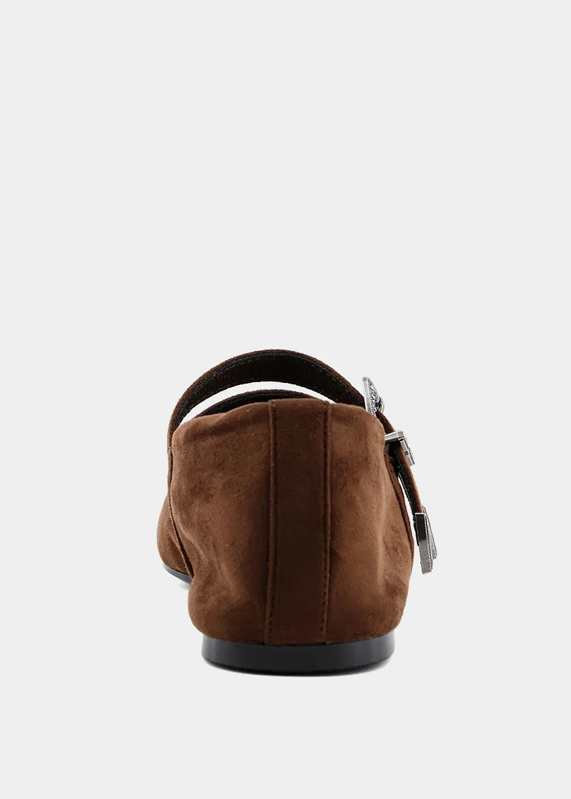 Albany Flats Brown Suede