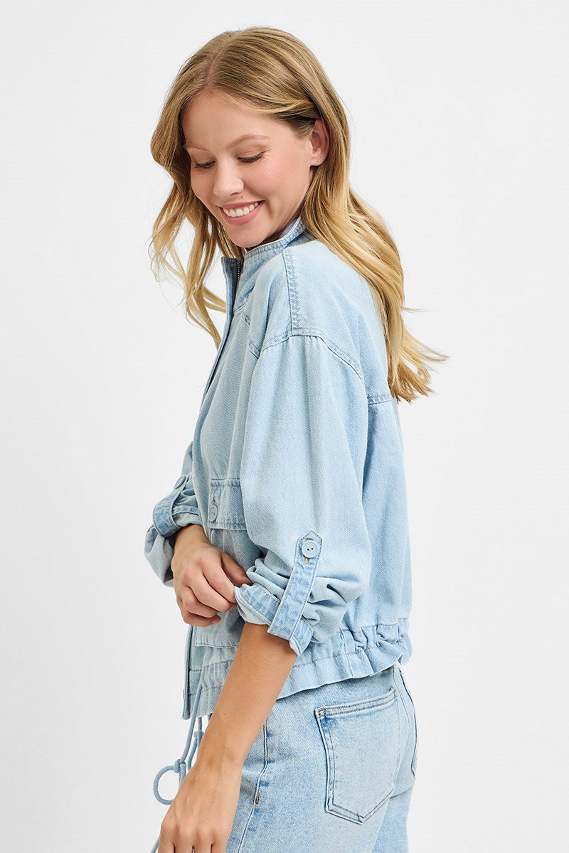 Oversized Cargo Pocket Jacket Light