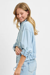Oversized Cargo Pocket Jacket Light