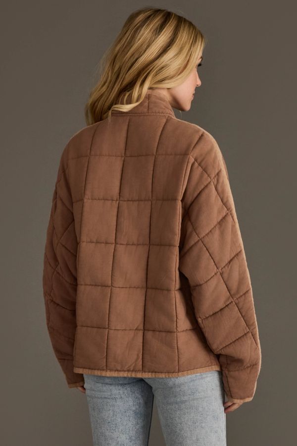Faye Soft Quilted Jacket Tan