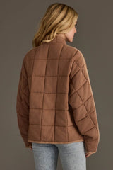 Faye Soft Quilted Jacket Tan