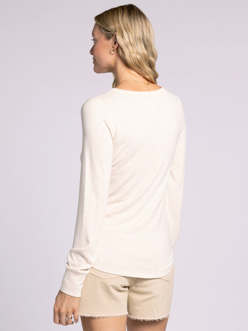 Stacy Long Sleeve Top Pink Oatmeal