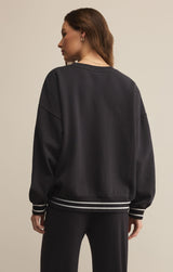 Oversized Go Team Sweatshirt Black Sand