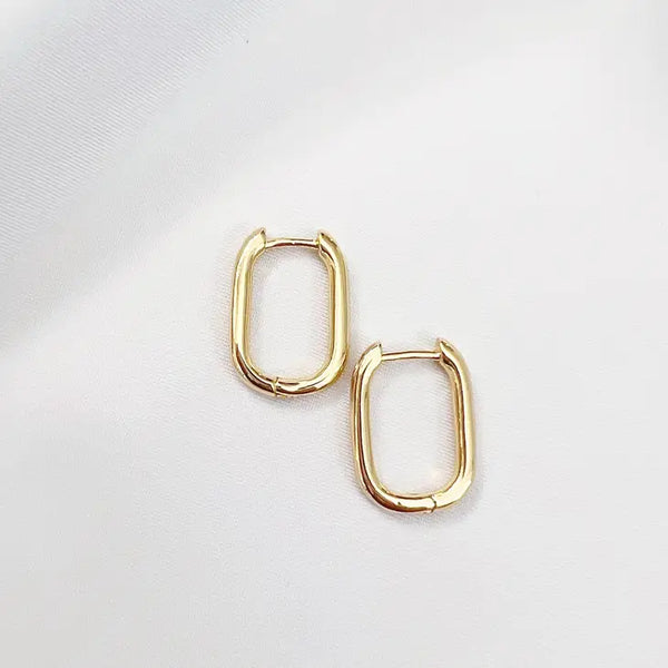 Kamryn Oblong Hoop Earrings