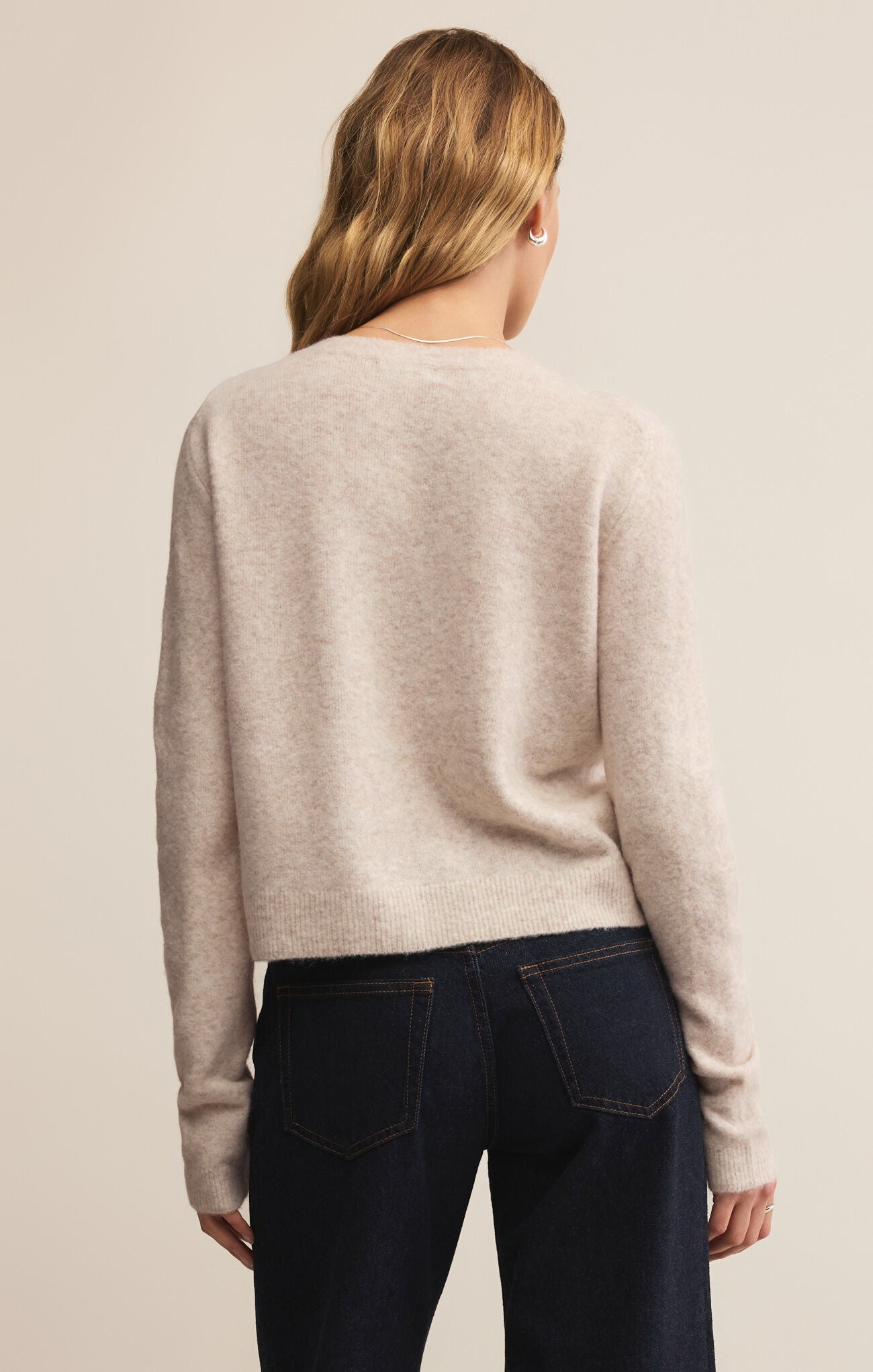 Medina Cozy Cardigan Light Oatmeal Heather