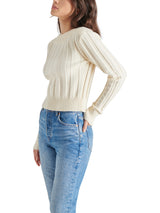 Serra Boat Neck Rib Sweater Cream