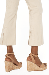 Gia Glider Split Pleat Crop Flare Cappucino Stripe