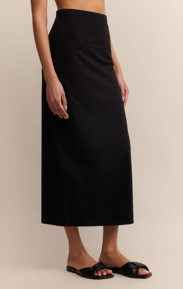 Gail Midi Skirt True Black
