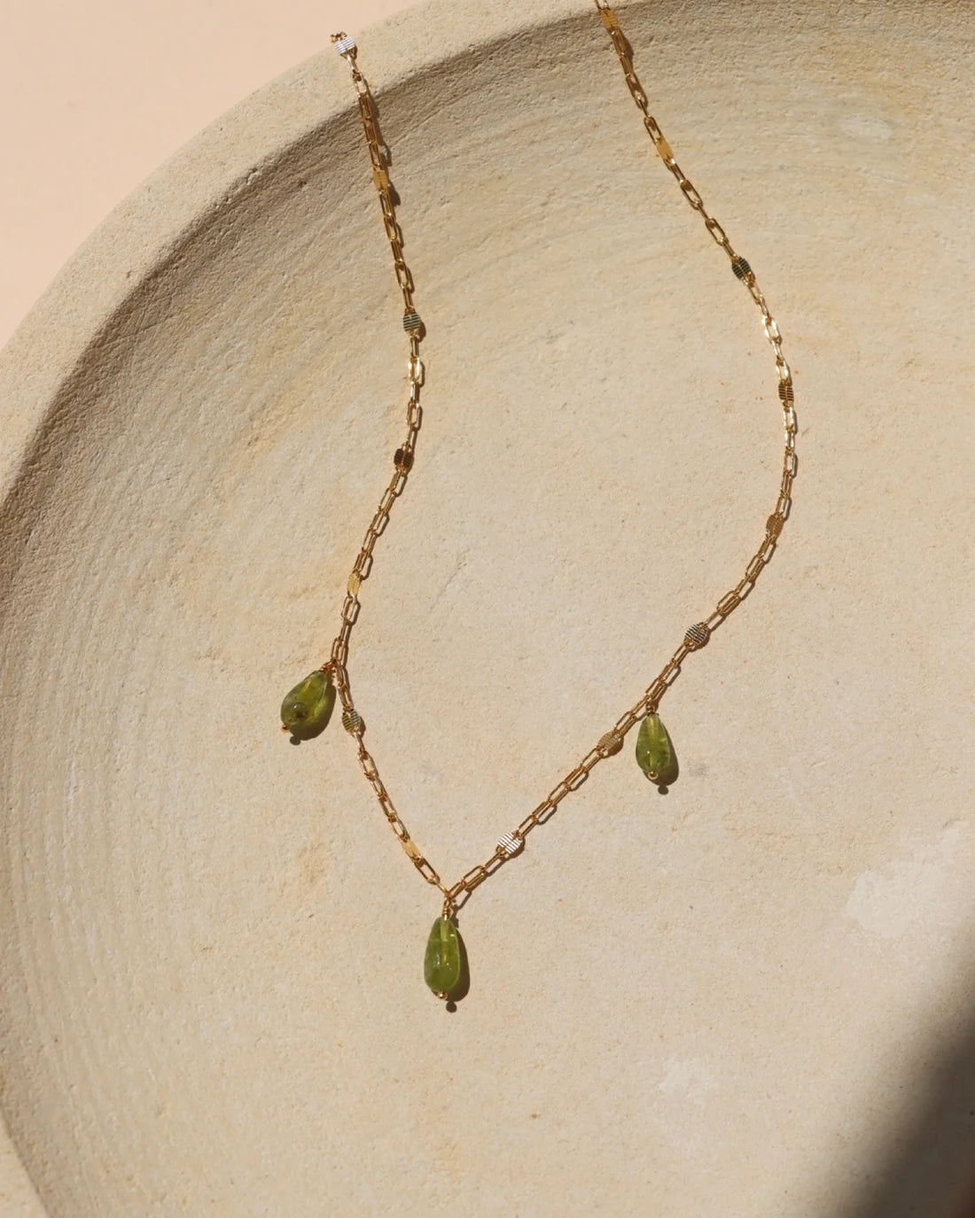 Peridot Charm Necklace