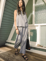 Caelis Pants Charcoal Gingham