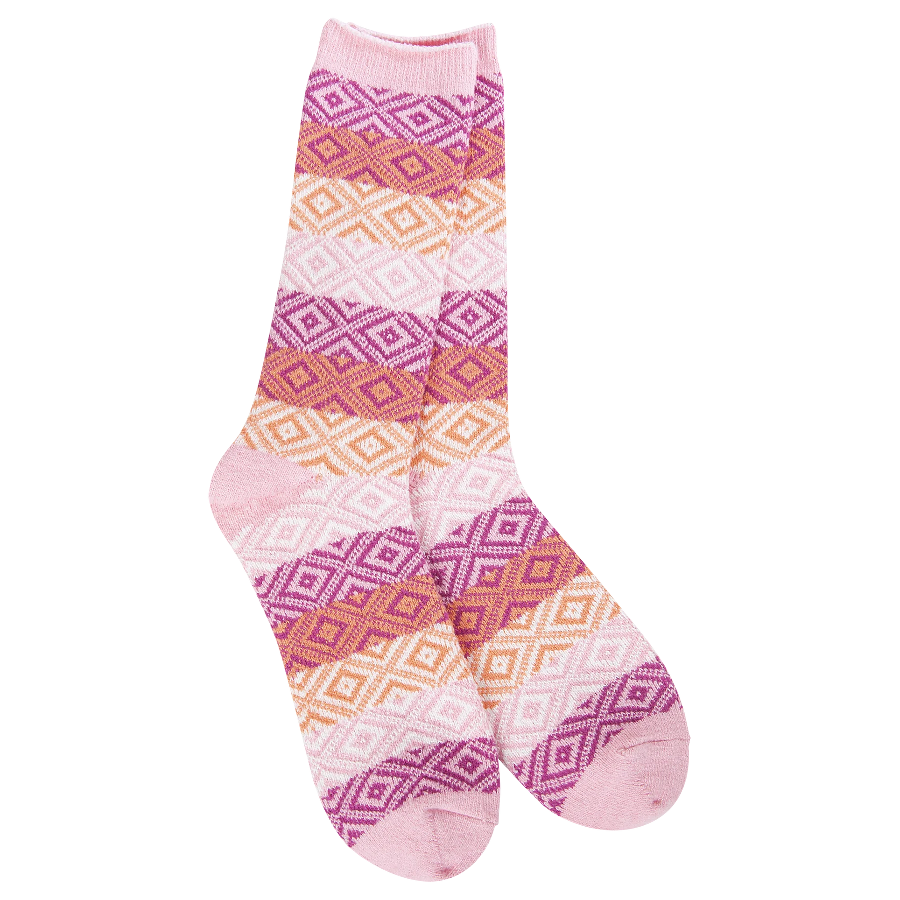 Weekend Collection Gem Crew Socks Pink Multi