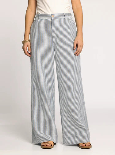 Maia Pants Ivory Blue