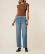 Charlotte High Rise Wide Leg Double Waistband Jeans Unfazed