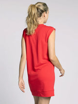 Paulie Cap Sleeve Dress Red Ruby