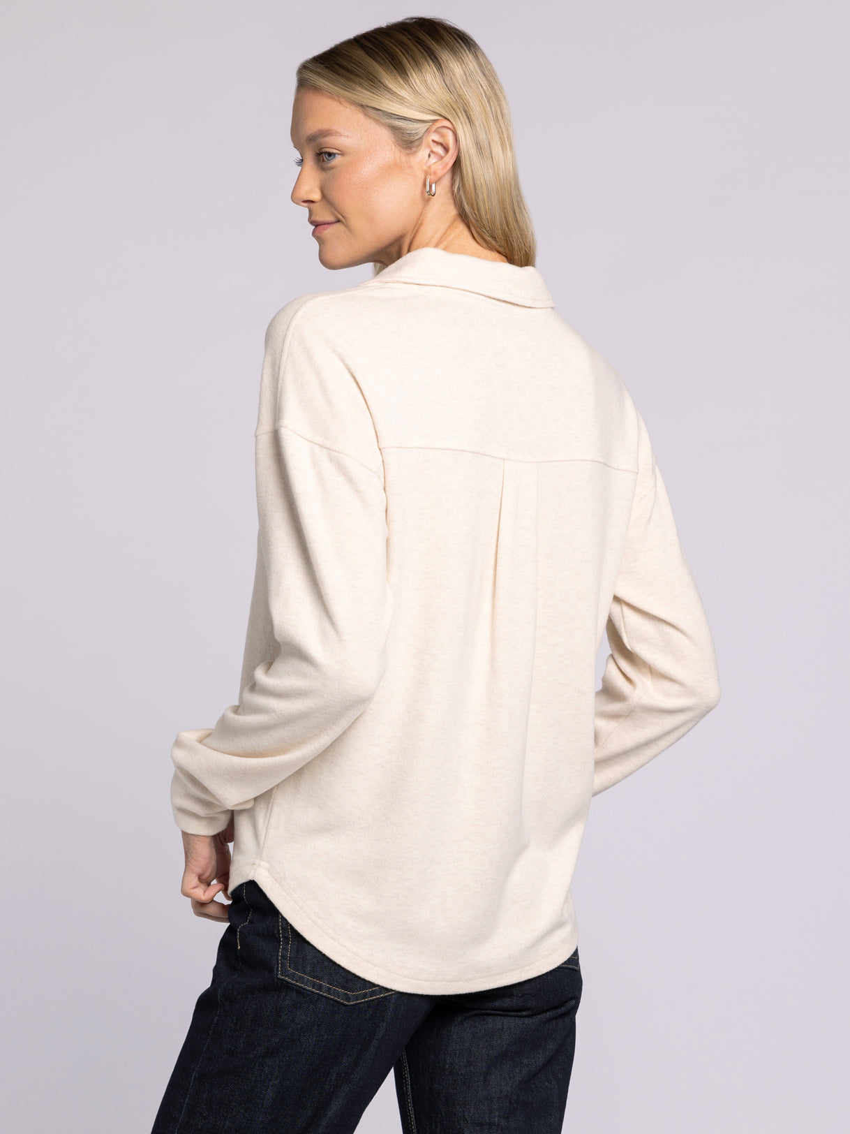 Taylor Collared Top Pink Oatmeal