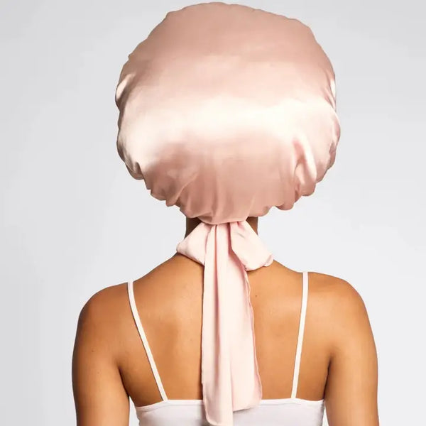 Oversized Satin Bonnet Blush