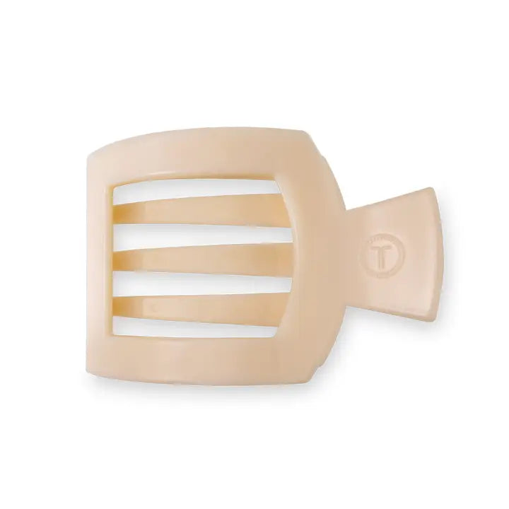 Teleties Medium Flat Square Hair Clip Almond Beige