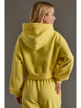 Cropped Hooded Sweatshirt Yellow