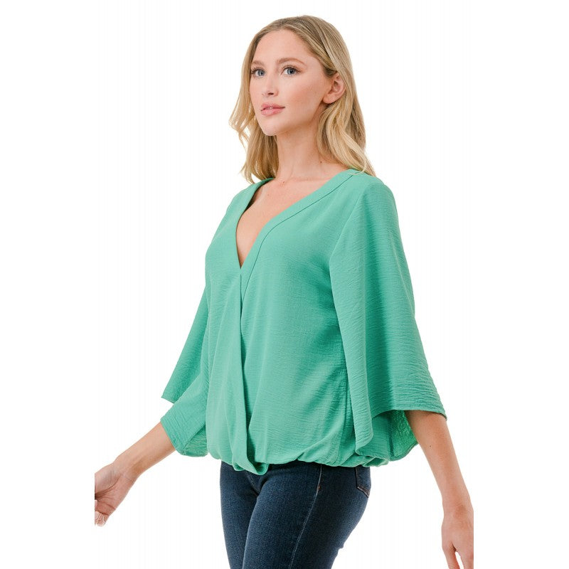 Surplice 1/2 Bell Sleeve Top Mint
