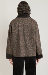 Leopard Oversize Denim Jacket Leopard