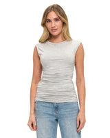 Ruched Detail Sleeveless Top Heather