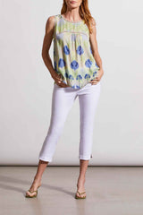 Ladder Tape Detail Printed Tank Wild Lime