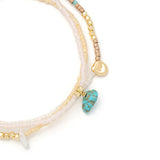 Mixed Media Wrap Bracelet/Necklace Tranquility | Turquoise