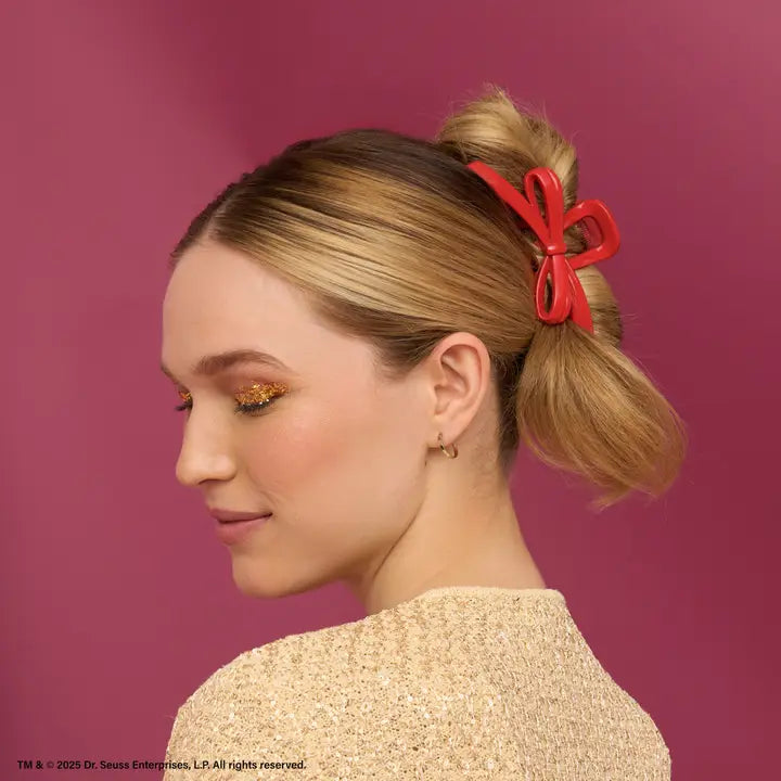 The Grinch X Kitsch Red Bow Claw Clip