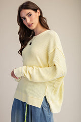 Mineral Washed Raw Cut Thermal Top Lemon Drop