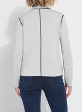 Reversible Cashmere Zip Up Cardigan Black + Pearl Grey Melange