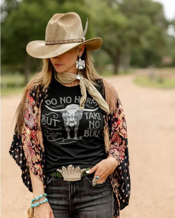 Do No Harm, Take No Bull Tee Black