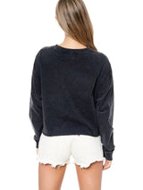 Puff Game Day Crop Long Sleeve Black
