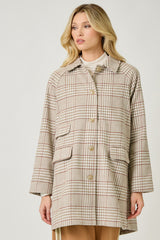 Single Breasted Midi Coat Oatmeal Mix