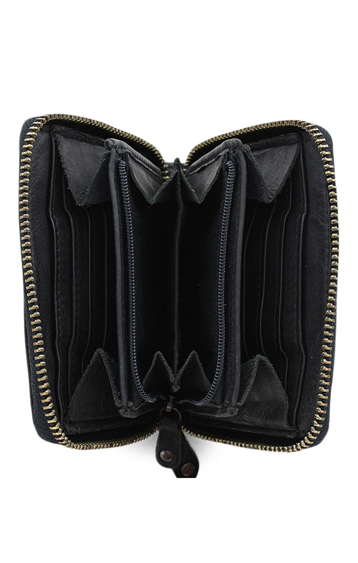 Mia Zip Wallet Black