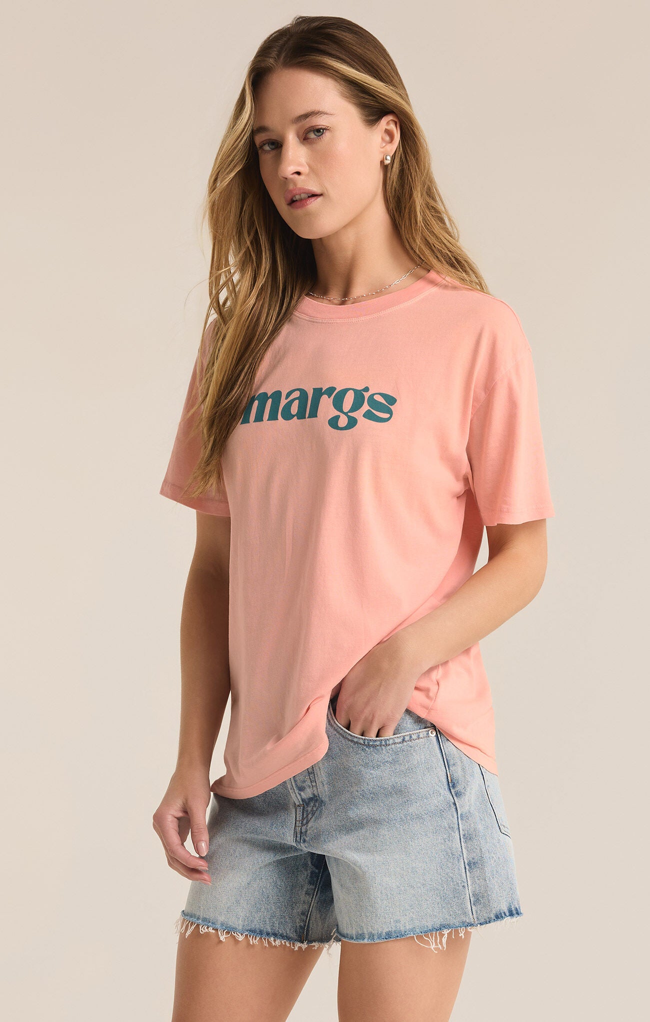 Margs Boyfriend Tee Pink Lemonade