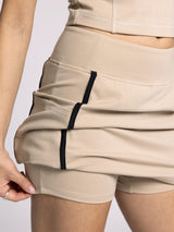 Carlton Contrast Piping Skort Oak Black Rib