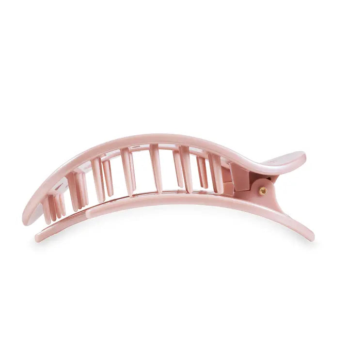 Teleties Large Flat Round Clip Pearly Pink