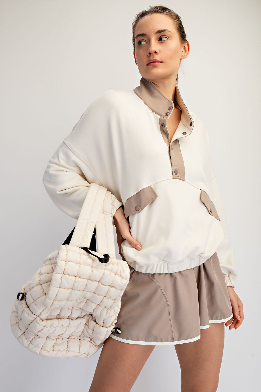 French Terry Playful Set Bone + Light Mocha