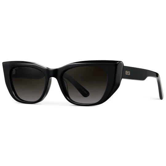 Evelyn Sunglasses Black | Oak Brown Gradient