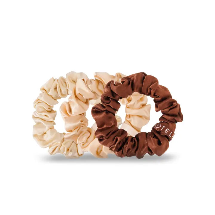 Teleties Silk Hair Scrunchie Small 3 Pack For The Love Of Nude