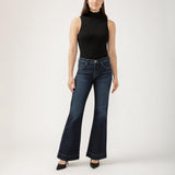 Kait 32" Inseam Mid Rise Flare Jeans Opera Blue