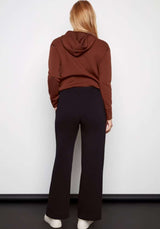Alice Pintuck Wide Leg Scuba Pants Black