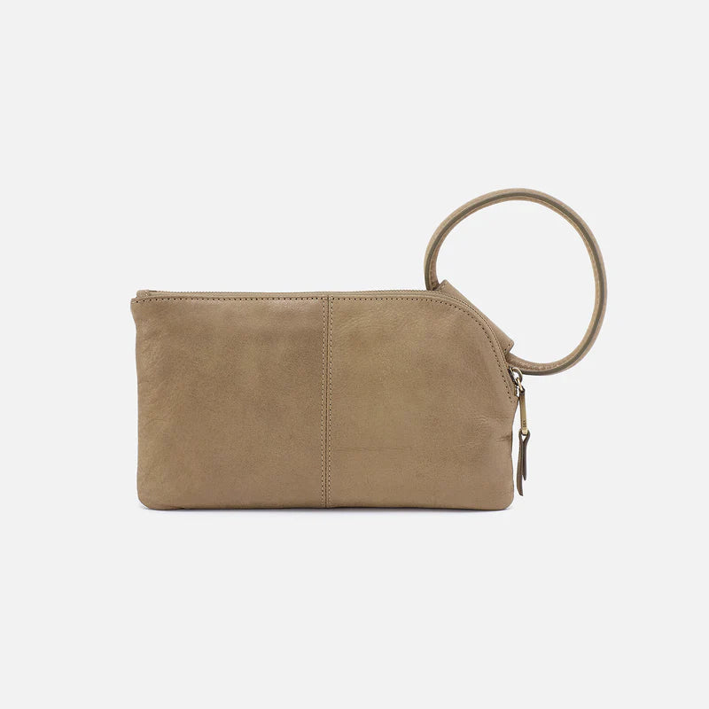 Sable Whipstitch Metallic Wristlet