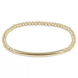Classic Gold 3mm Bead Disc Bracelet Blessed Gold Disc