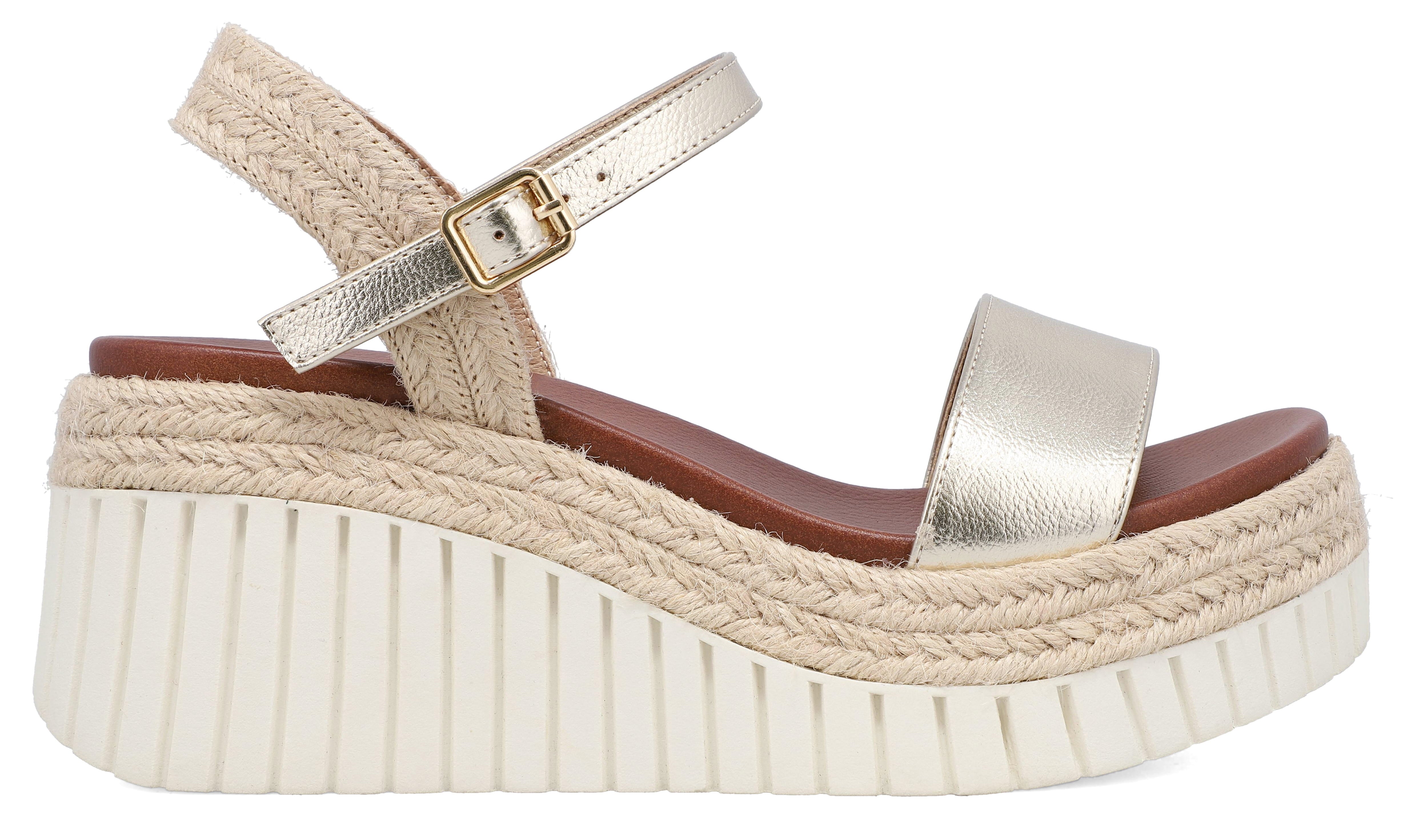 Yanis Platform Sandal Gold