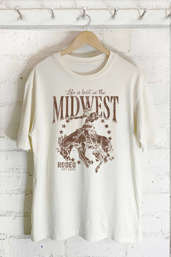 Midwest Rodeo Oversized Tee Natural