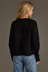 Football Crew Neck Sweater Black